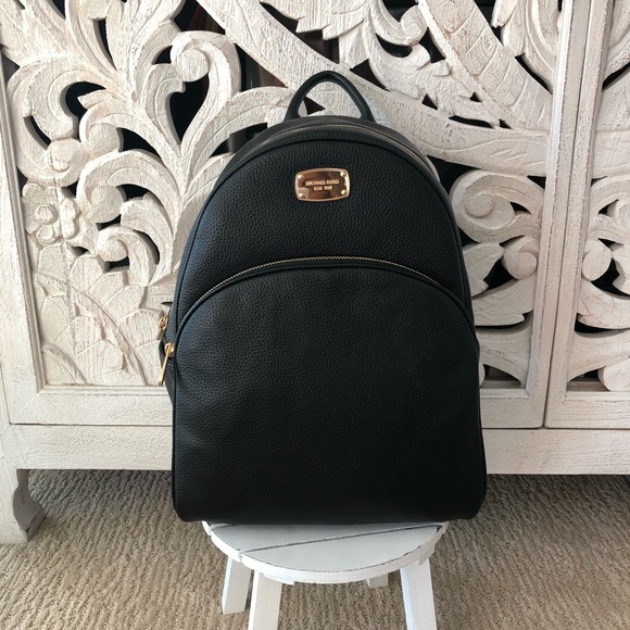 Michael Kors Handbags - Michael Kora Black Leather Backpack